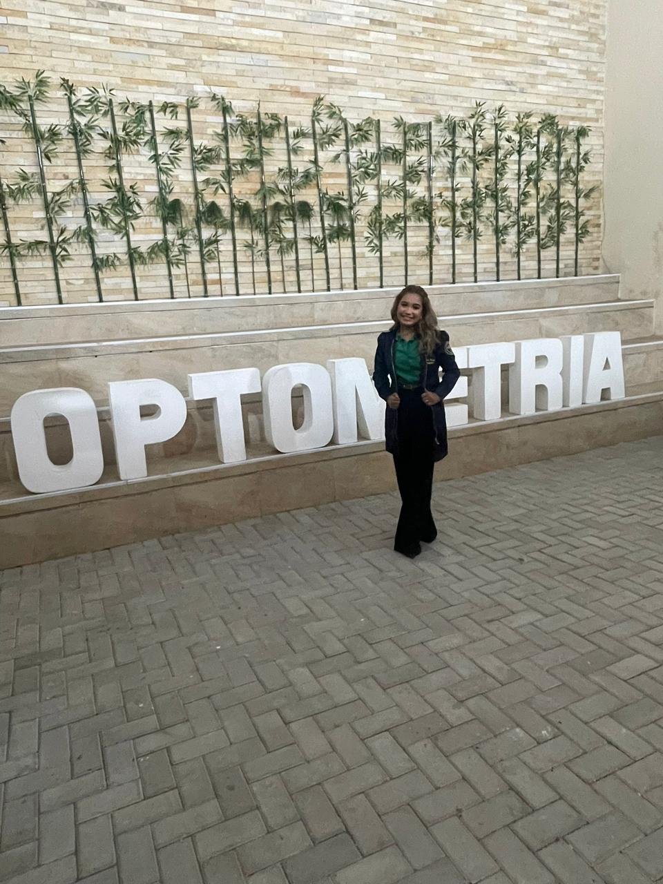 Sara Maia em evento de optometria